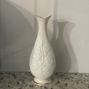 Elegant White Floral Vase.  Lenox